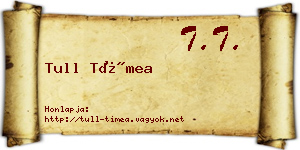 Tull Tímea névjegykártya